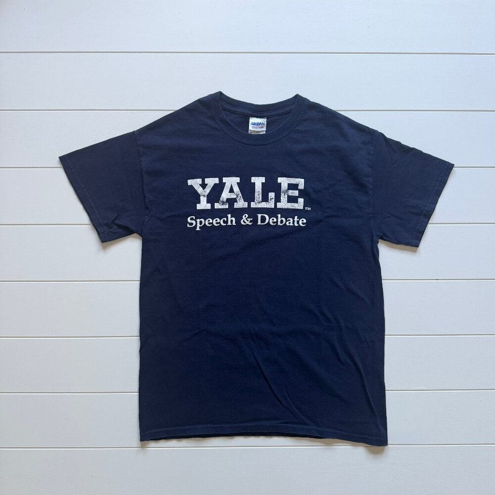 Vintage Yale Speech & Debate Unisex Navy Tee, M